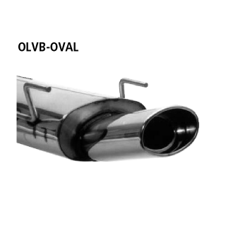 Bastuck Endschalldämpfer mit Einfach-Endrohr oval 153x 95 mm für OPEL VECTRA B Caravan (31_) 2.0 DI 16V - 60 KW / OLVB-OVAL
