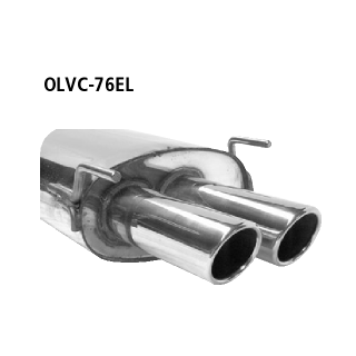 Bastuck Endschalldämpfer mit Doppel-Endrohr mit Lippe LH 2x Ø 76 mm für OPEL VECTRA C GTS 2.2 direct - 114 KW / OLVC-76EL