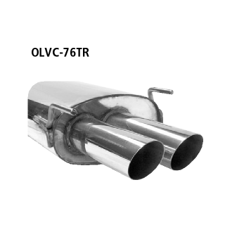 Bastuck Endschalldämpfer mit Doppel-Endrohr RH 2x Ø 76 mm für OPEL VECTRA C 2.0 16V Turbo - 129 KW / OLVC-76TR