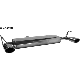 Bastuck Endschalldämpfer mit Einfach-Endrohr Oval 120x 80 mm für OPEL SIGNUM 2.0 DTI - 74 KW / OLVC-SOVAL