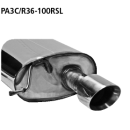 Bastuck Endschalldämpfer mit Einfach-Endrohr 30° schräg geschnitten 1x Ø 100 mm für VW PASSAT (3C2) 3.6 R36 4motion - 220 KW / PA3C/R36-100RSL