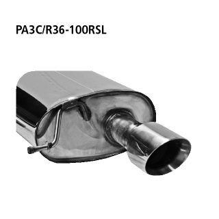 Bastuck Endschalldämpfer mit Einfach-Endrohr 30° schräg geschnitten 1x Ø 100 mm für VW PASSAT CC (357) 3.6 FSI 4motion - 220 KW / PA3C/R36-100RSL