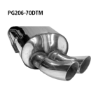 Bastuck Endschalldämpfer mit Doppel-Endrohr DTM 2x...