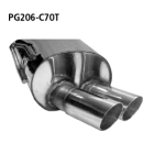 Bastuck Endschalldämpfer mit Doppel-Endrohr 2x...