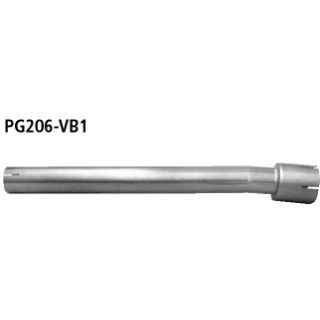 Bastuck Verbindungsrohr nur bei 80 KW-Modellen auf Ø 45.5 mm für PEUGEOT 206 Schrägheck (2A/C) 1.4 i - 55 KW / PG206-VB1