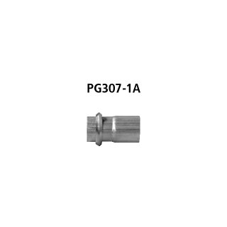 Bastuck Frontadapter mit Konusring Komplettanlage auf Kat 130 KW Benziner Modelle für PEUGEOT 307 (3A/C) 2.0 HDi 110 - 79 KW / PG307-1A