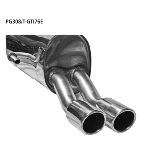 Bastuck Endschalldämpfer mit Doppel-Endrohr 2x Ø 76 mm 20° schräg geschnitten für PEUGEOT 308 SW 1.6 16V - 115 KW / PG308/T-GTI76E