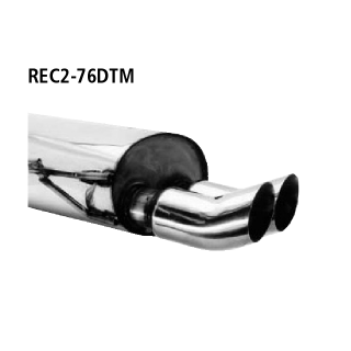 Bastuck Endschalldämpfer mit Doppel-Endrohr DTM 2x Ø 76 mm für RENAULT CLIO II (BB0/1/2_, CB0/1/2_) 1.4 16V (B/CB0P) - 72 KW / REC2-76DTM