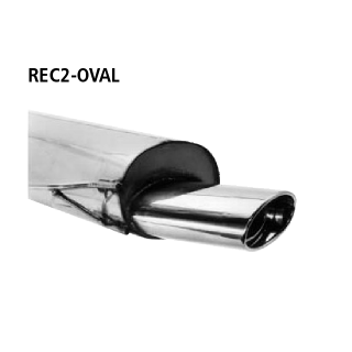 Bastuck Endschalldämpfer mit Einfach-Endrohr oval 153x 95 mm für RENAULT CLIO II (BB0/1/2_, CB0/1/2_) 1.2 (BB0A, BB0F, BB10, BB1K, BB28, BB2D, BB2H, CB0A...) - 43 KW / REC2-OVAL