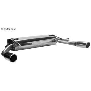 Bastuck Endschalldämpfer mit Einfach-Endrohr 1x Ø 76 mm eingerollt 20° schräg geschnitten für RENAULT CLIO III (BR0/1, CR0/1) 2.0 16V Sport - 148 KW / REC3/RS-Q76E