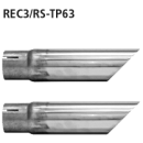 Bastuck Endrohrsatz mit 2x Einfach-Endrohr Ø 63 mm...