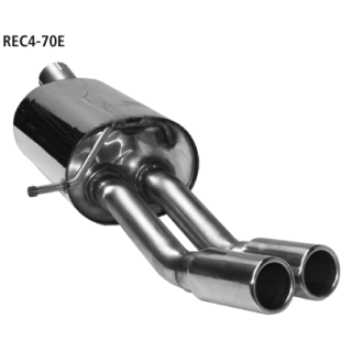 Bastuck Endschalldämpfer mit Doppel Endrohr und Lippe 2x Ø 70 mm für RENAULT CLIO IV 1.5 dCi 75 - 55 KW / REC4-70E