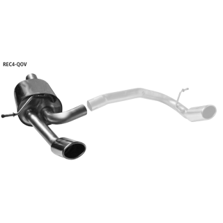 Bastuck Endschalldämpfer mit einfach Endrohr Oval 20° schräg für RENAULT CLIO IV 1.5 dCi 75 - 55 KW / REC4-QOV