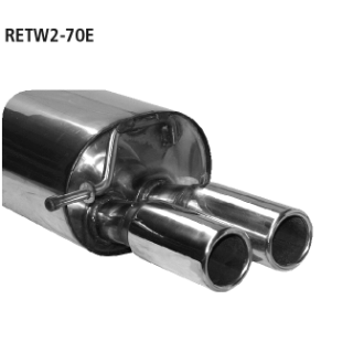 Bastuck Endschalldämpfer mit Doppel-Endrohr 2x Ø 70 mm für RENAULT WIND (E4M_) 1.6 (E4MB, E4MC) - 98 KW / RETW2-70E