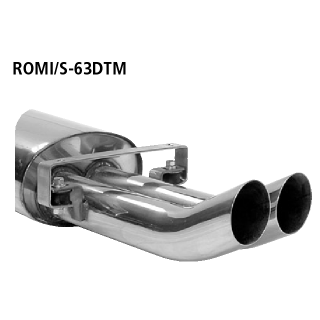 Bastuck Endschalldämpfer mit Doppel-Endrohr DTM mittig 2x Ø 63 mm für ROVER MINI 1300 - 39 KW / ROMI/S-63DTM