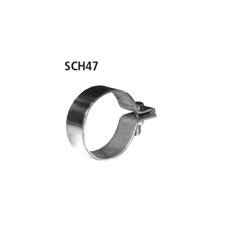 Bastuck Auspuffschelle Edelstahl Ø 47-51 mm für ROVER MINI 1300 - 46 KW / SCH47/b