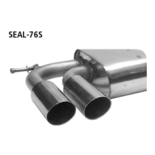 Bastuck Endschalldämpfer mit Doppel-Endrohr 2x Ø 76 mm 20° schräg geschnitten für SEAT ALTEA XL (5P5, 5P8) 2.0 FSI - 110 KW / SEAL-76S
