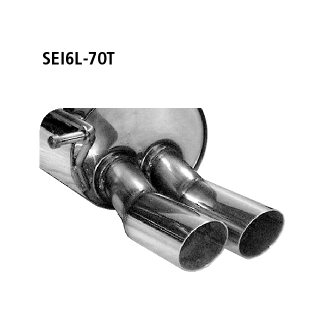 Bastuck Endschalldämpfer mit Doppel-Endrohr 2x Ø 70 mm für SEAT IBIZA IV (6L1) 1.6 16V - 77 KW / SEI6L-70T