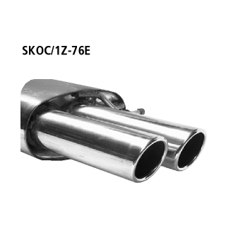 Bastuck Endschalldämpfer mit Doppel-Endrohr 2x Ø 76 mm eingerollt 20° schräg geschnitten für SKODA OCTAVIA (1Z3) 2.0 FSI - 110 KW / SKOC/1Z-76E
