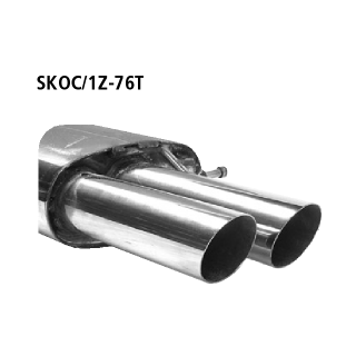 Bastuck Endschalldämpfer mit Doppel-Endrohr 2x Ø 76 mm 20° schräg geschnitten für SKODA OCTAVIA (1Z3) 2.0 TDI - 103 KW / SKOC/1Z-76T