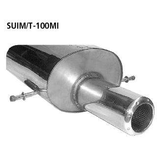 Bastuck Endschalldämpfer mit Einfach-Endrohr 1x Ø 100 mm im Audi TT Armaturen- Design für SUBARU IMPREZA Stufenheck (GD) 2.5 WRX STi AWD - 206 KW / SUIM/T-100MI