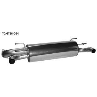Bastuck Endschalldämpfer mit 1x Ausgangsrohr Ø 54 mm für Original Endrohrblende Ausgang LH + RH für TOYOTA GT 86 Coupe (ZN6_) 2.0 GT - 147 KW / TO/GT86-Q54