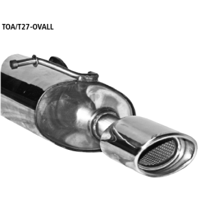 Bastuck Endschalldämpfer mit Einfach-Endrohr oval 120x 80 mm LH für TOYOTA AVENSIS Stufenheck (ZRT27, ADT27) 1.6 - 97 KW / TOA/T27-OVALL
