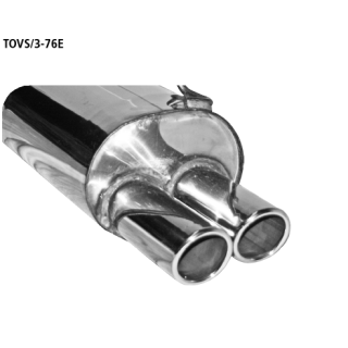 Bastuck Endschalldämpfer mit Doppel-Endrohr 2x Ø 76 mm eingerollt 20° schräg geschnitten für TOYOTA VERSO (_AUR2_, _ZGR2_) 2.2 D-CAT - 130 KW / TOVS/3-76E