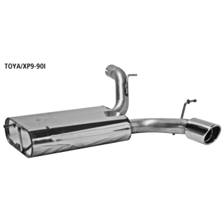 Bastuck Endschalldämpfer querliegend mit Einfach-Endrohr RH 1x Ø 90 mm 20° schräg geschnitten für TOYOTA YARIS (NHP13_, NSP13_, NCP13_, KSP13_, NLP13_) 1.3 - 73 KW / TOYA/XP9-90I