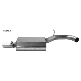 Bastuck Vorschalldämpfer für Endschalldämpfer VWG5/TA-Q76SL für AUDI TT (8J3) 3.2 V6 quattro - 184 KW / TT/8J3.2-1