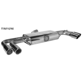 Bastuck Endschalldämpfer mit Doppel-Endrohr LH + RH 2x Ø 76 mm mit Lippe 20° schräg geschnitten für AUDI TT Roadster (8J9) 1.8 TFSI - 118 KW / TT/8JT-Q76E