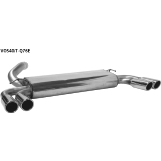 Bastuck Endschalldämpfer mit Doppel-Endrohr LH + RH 2x Ø 76 mm mit Lippe 20° schräg geschnitten für VOLVO V50 (MW) 2.4 - 125 KW / VOS40/T-Q76E