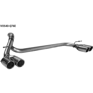 Bastuck Doppel-Endrohr mit Lippe 20° schräg geschnitten 2x Ø 76 mm LH + RH für VOLVO S40 II (MS) 1.6 - 74 KW / VOS40-Q76E