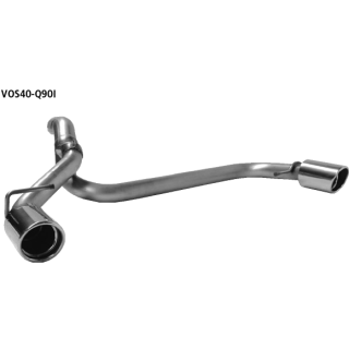 Bastuck Einfach-Endrohr LH + RH 20° schräg geschnitten 1x Ø 90 mm für VOLVO S40 II (MS) 2.0 D - 100 KW / VOS40-Q90I