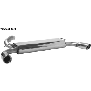 Bastuck Endschalldämpfer mit Einfach-Endrohr LH + RH 1x Ø 90 mm 20° schräg geschnitten für VOLVO V50 (MW) 2.4 - 125 KW / VOV50/T-Q90I