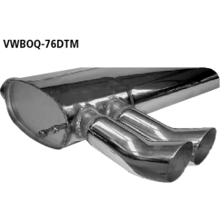 Bastuck Endschalldämpfer querliegend mit Doppel-Endrohr DTM 2x Ø 76 mm für VW BORA (1J2) 2.8 V6 4motion - 150 KW / VWBOQ-76DTM
