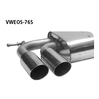 Bastuck Endschalldämpfer mit Doppel-Endrohr 2x Ø 76 mm 20°schräg geschnitten für VW EOS (1F7, 1F8) 2.0 TDI - 103 KW / VWEOS-76S