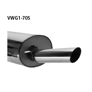 Bastuck Endschalldämpfer mit Einfach-Endrohr 1x Ø 70 mm für VW GOLF I (17) 1.5 D - 37 KW / VWG1-70S