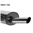 Bastuck Endschalldämpfer mit Einfach-Endrohr 1x...