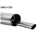 Bastuck Endschalldämpfer mit Einfach-Endrohr 1x...