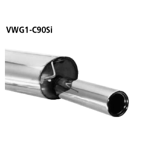 Bastuck Endschalldämpfer mit Einfach-Endrohr 1x Ø 90 mm für VW GOLF I Cabriolet (155) 1.8 - 66 KW / VWG1-C90Si