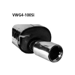 Bastuck Endschalldämpfer mit Einfach-Endrohr 1x Ø 100 mm für AUDI A3 (8L1) 1.8 T - 132 KW / VWG4-100Si