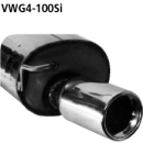 Bastuck Endschalldämpfer mit Einfach-Endrohr 1x...