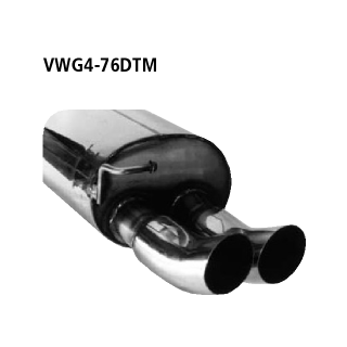 Bastuck Endschalldämpfer DTM mit Doppel-Endrohr 2x Ø 76 mm für VW GOLF IV (1J1) 1.6 16V - 77 KW / VWG4-76DTM