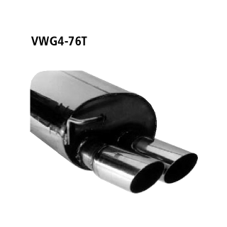 Bastuck Endschalldämpfer mit Doppel-Endrohr 2x Ø 76 mm für VW GOLF IV (1J1) 2.3 V5 - 125 KW / VWG4-76T