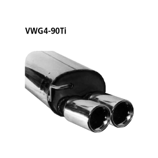 Bastuck Endschalldämpfer mit Doppel-Endrohr 2x Ø 90 mm für AUDI A3 (8L1) 1.9 TDI - 66 KW / VWG4-90Ti