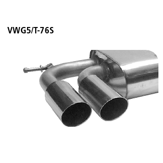 Bastuck Endschalldämpfer mit Doppel-Endrohr 2x Ø 76 mm LH 20 ° schräg geschnitten für VW GOLF VI Variant (AJ5) 1.4 TSI - 90 KW / VWG5/T-76S