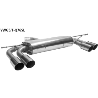 Bastuck Endschalldämpfer mit Doppel-Endrohr 2x Ø 76 mm LH + RH 20 ° schräg geschnitten für SEAT LEON (1P1) 1.2 TSI - 77 KW / VWG5/T-Q76SL