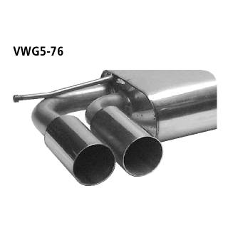 Bastuck Endschalldämpfer mit Doppel-Endrohr 2x Ø 76 mm für VW GOLF V (1K1) 1.4 TSI - 125 KW / VWG5-76