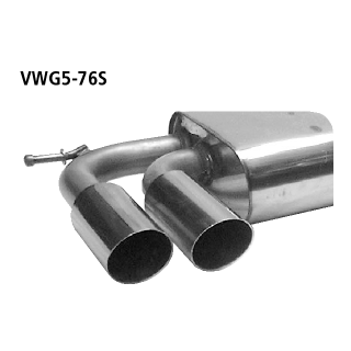 Bastuck Endschalldämpfer mit Doppel-Endrohr 2x Ø 76 mm 20° schräg geschnitten für VW GOLF V (1K1) 2.0 TDI 16V 4motion - 103 KW / VWG5-76S